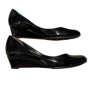 Cole Haan Nike air patent leather black wedge